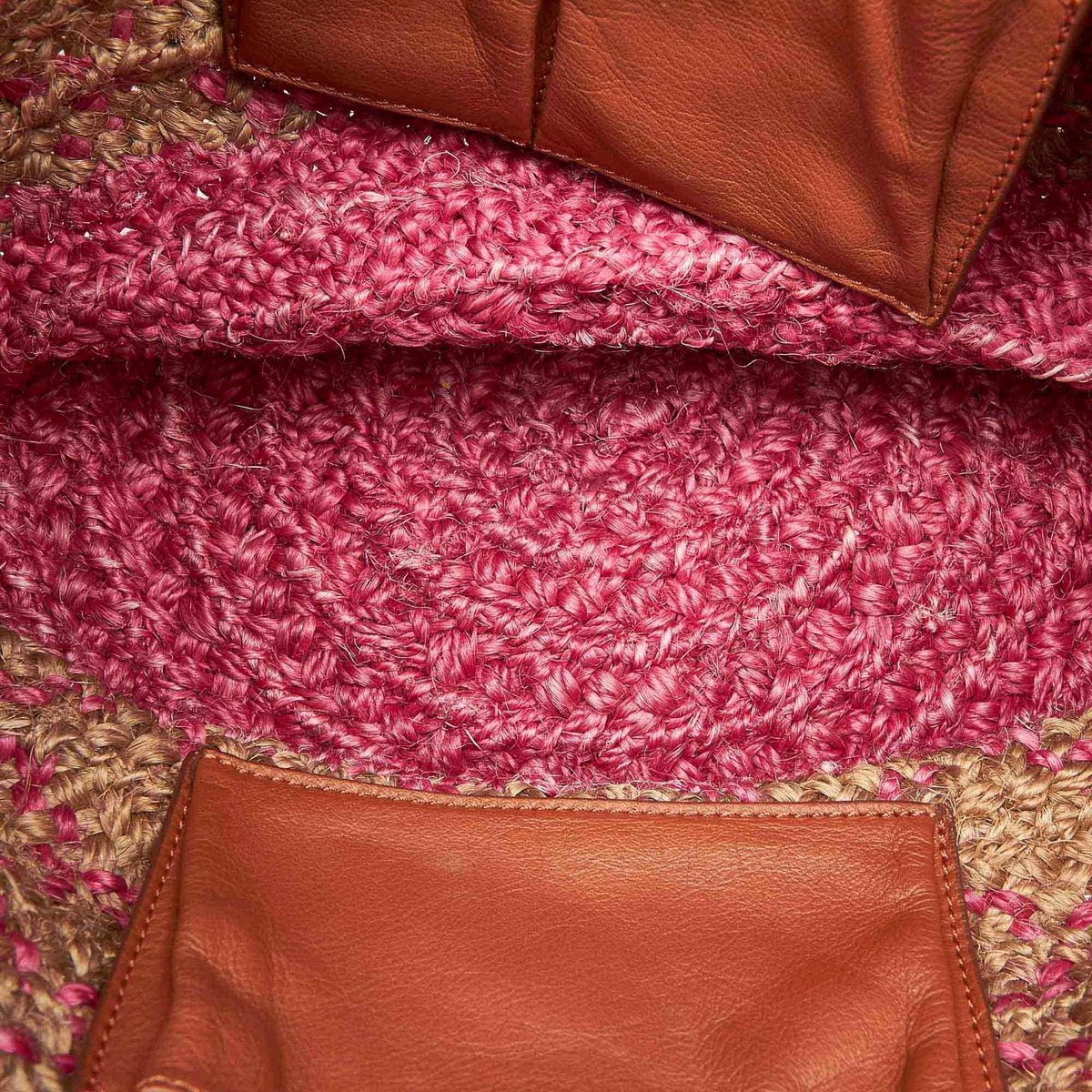 Balenciaga Panier Raffia Tote Bag 18408 | Authentic Pre-Owned detail view