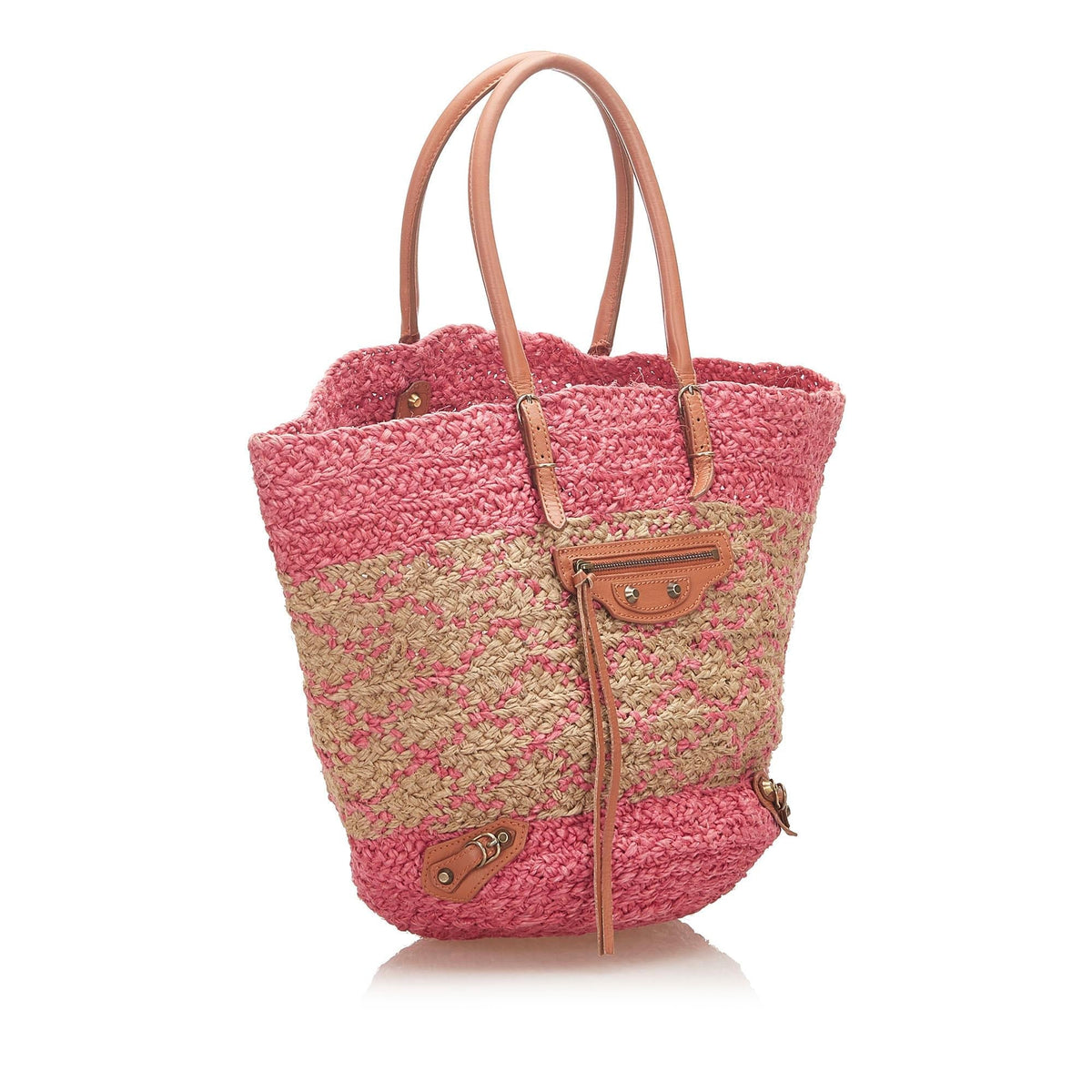 Balenciaga Panier Raffia Tote Bag 18408 | Authentic Pre-Owned side view