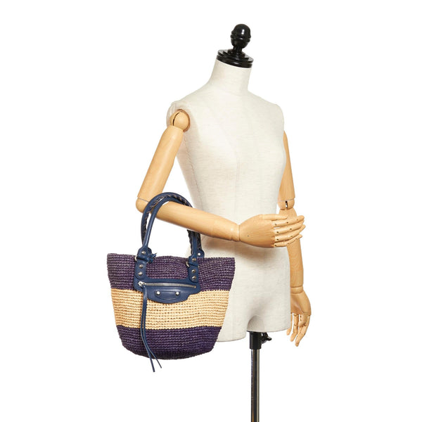 Balenciaga Panier Raffia Tote Bag — Premium Leather Tote
