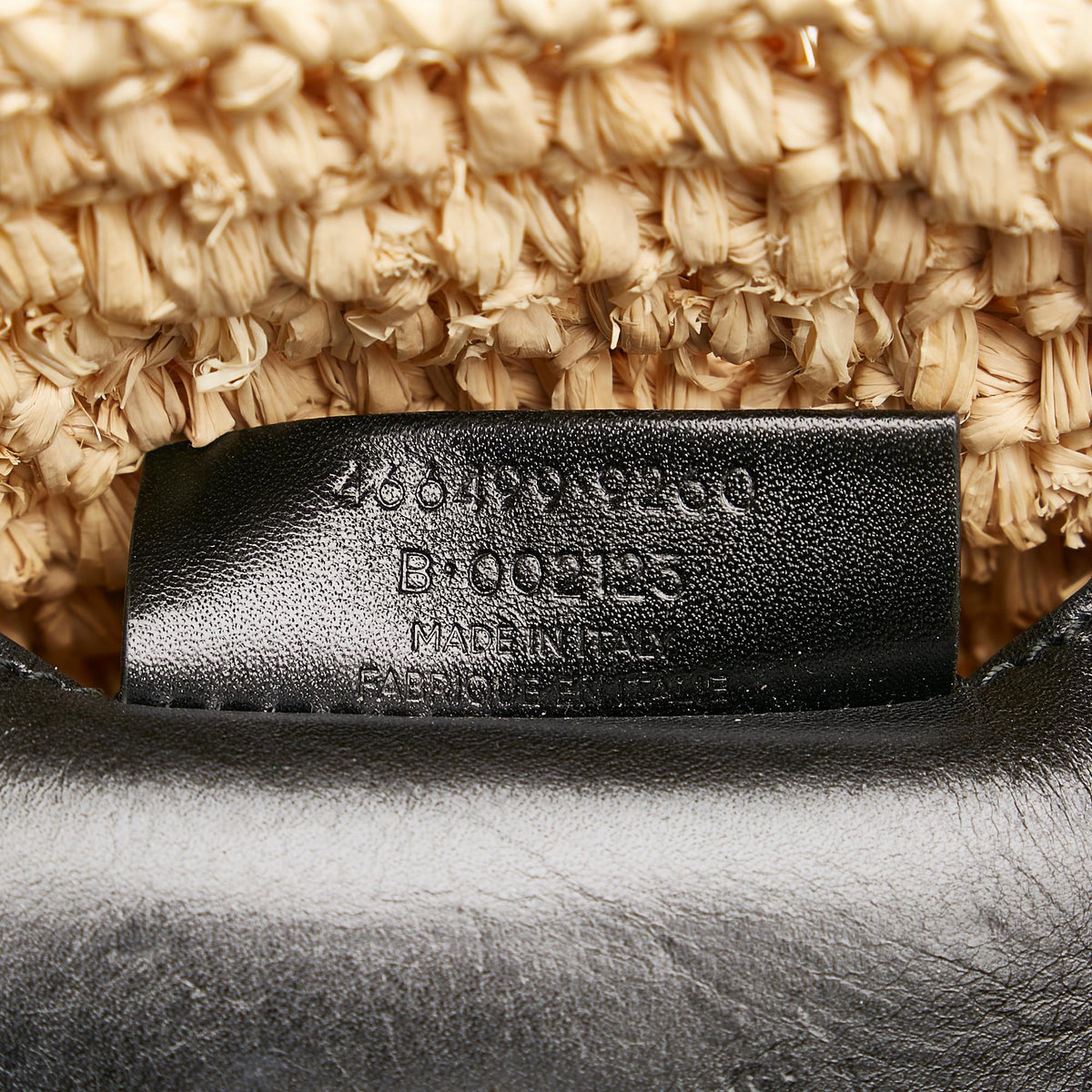 Balenciaga Panier Raffia Tote Bag 35038 | Authentic Pre-Owned close-up view