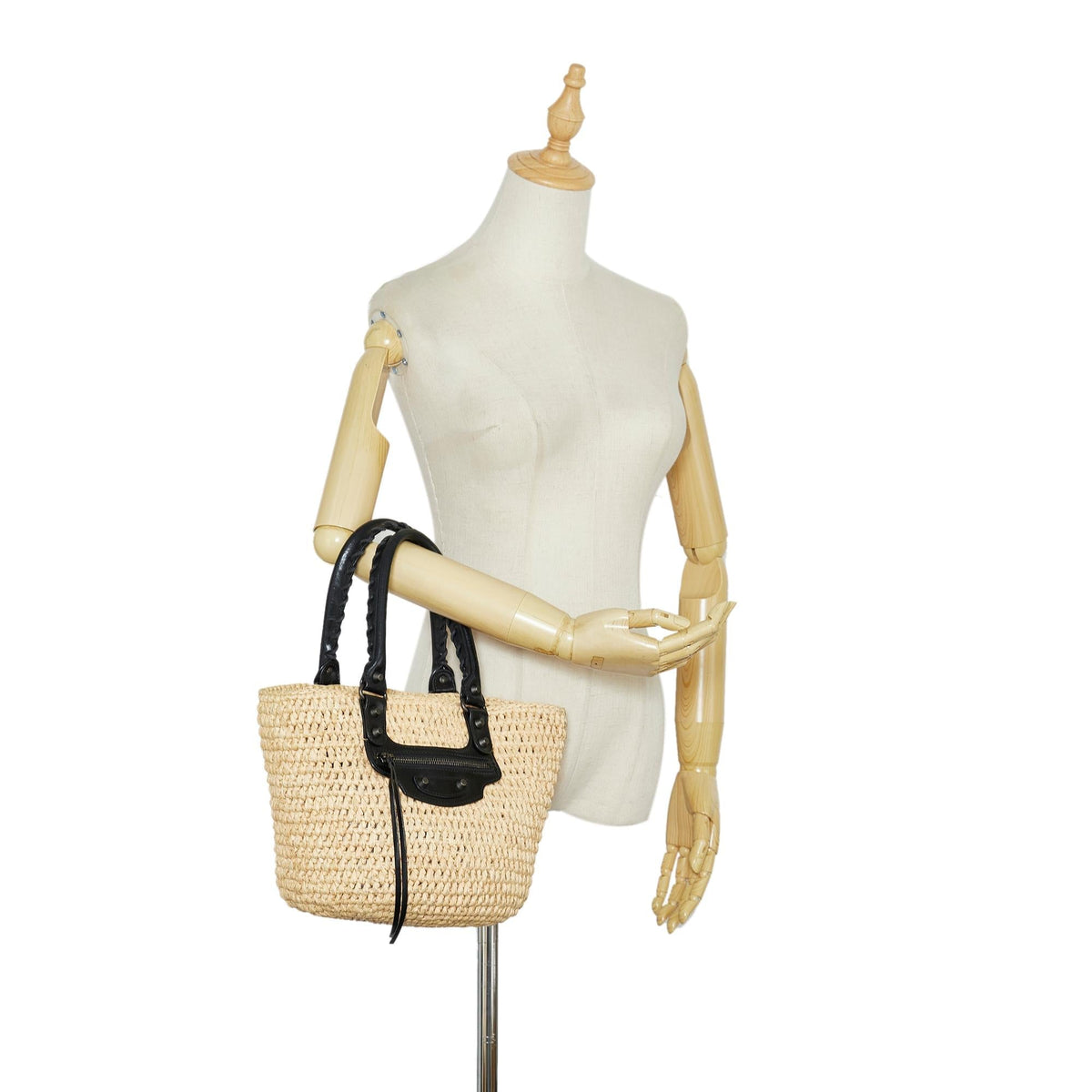 Balenciaga Panier Raffia Tote | Authentic Pre-Owned back view