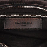 Balenciaga Perforated Twill Motocross Classic City Handbag close-up view
