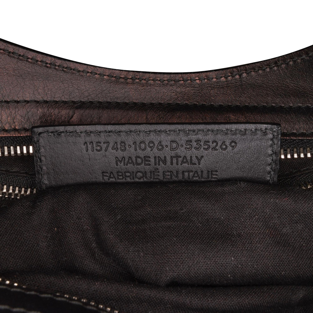Balenciaga Perforated Twill Motocross Classic City Handbag front view