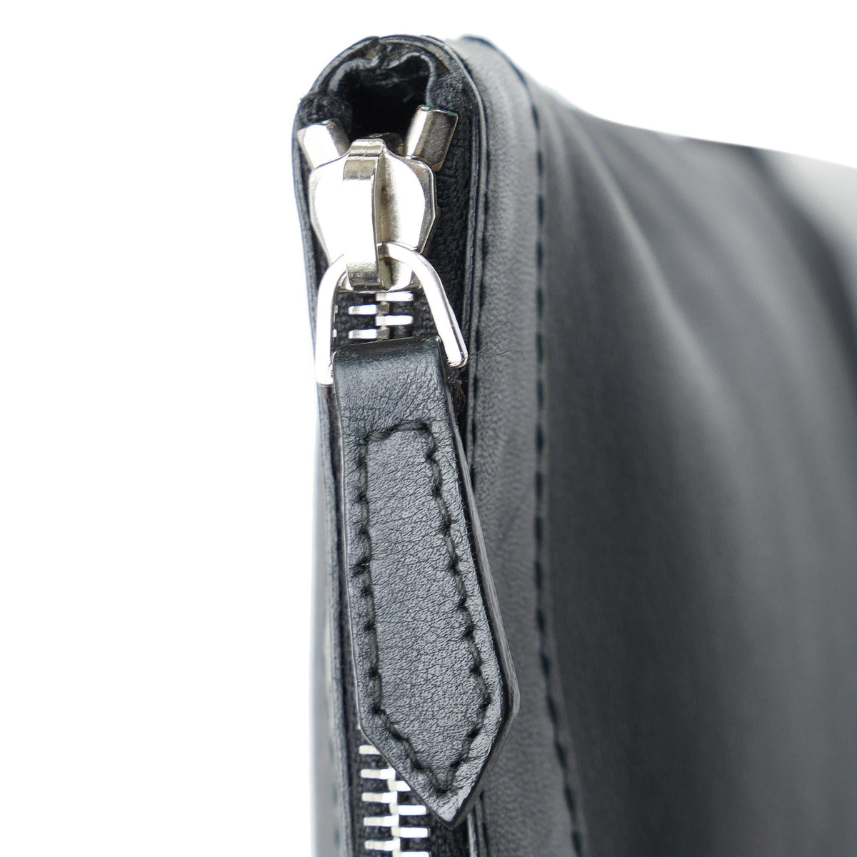 Balenciaga Punch Logo Navy Clip Clutch | Authentic Pre-Owned front view