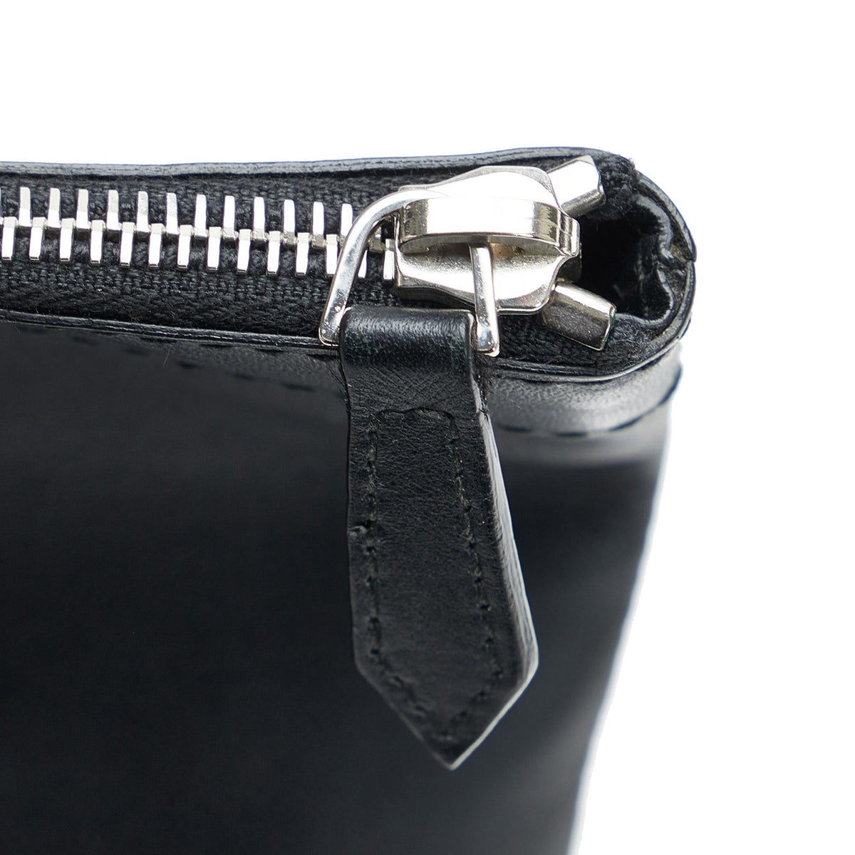 Balenciaga Punch Logo Navy Clip Clutch | Authentic Pre-Owned side view