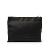 Balenciaga Punch Logo Navy Clip Clutch | Authentic Pre-Owned side view