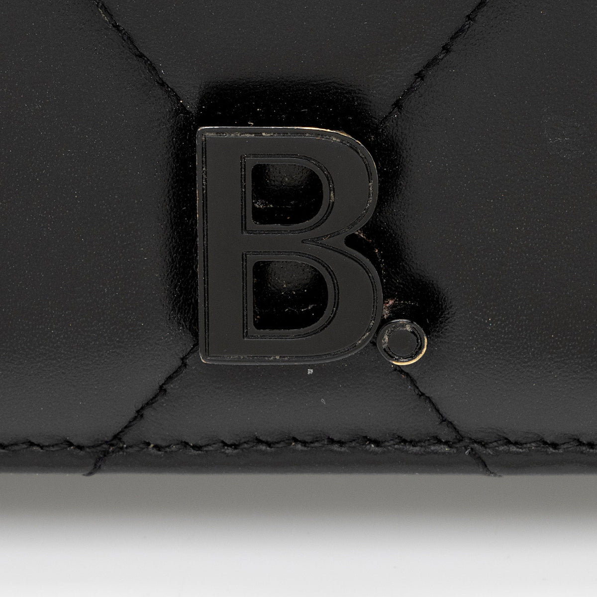 Balenciaga Quilted Calfskin B Phone Holder Crossbody Bag side view