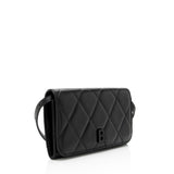 Balenciaga Quilted Calfskin B Phone Holder Crossbody Bag side view
