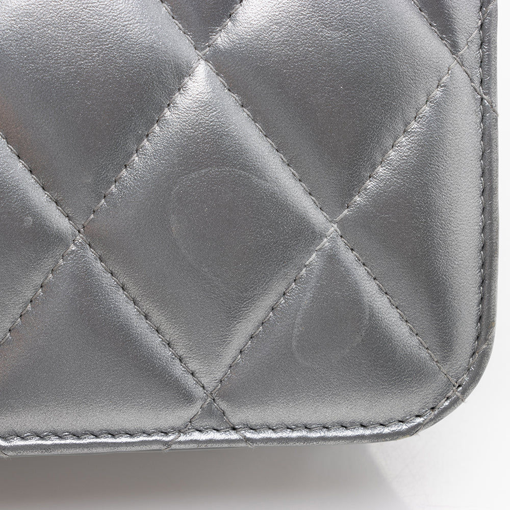 Balenciaga Quilted Metallic Leather B Dot Shoulder Bag back view