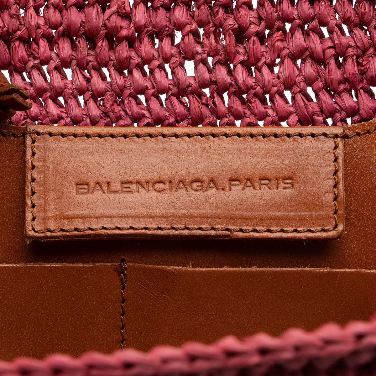 Balenciaga Raffia Motocross Classic Panier Small Tote hardware detail
