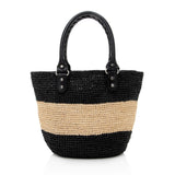 Balenciaga Raffia Striped Panier XS Tote | Authentic Pre-Owned angle view