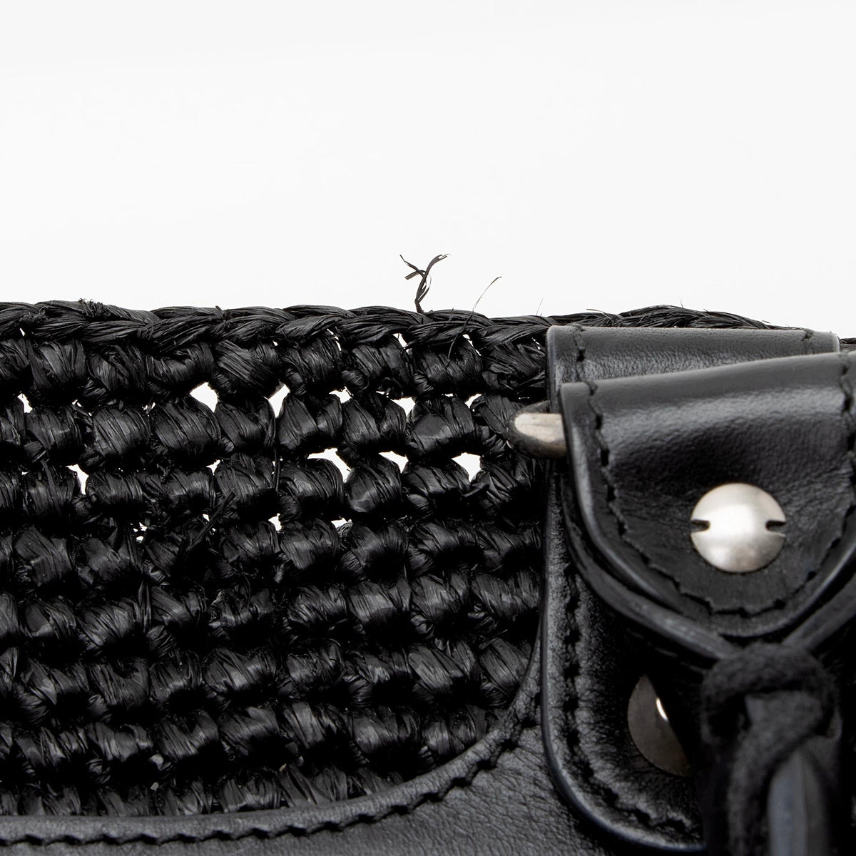 Balenciaga Raffia Striped Panier XS Tote | Authentic Pre-Owned detail view