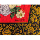 Balenciaga authentic luxury scarf Red leather craftsmanship