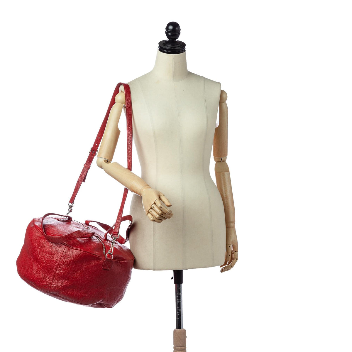 Balenciaga Round Air M Leather Satchel 37715 | Authentic Pre-Owned interior view