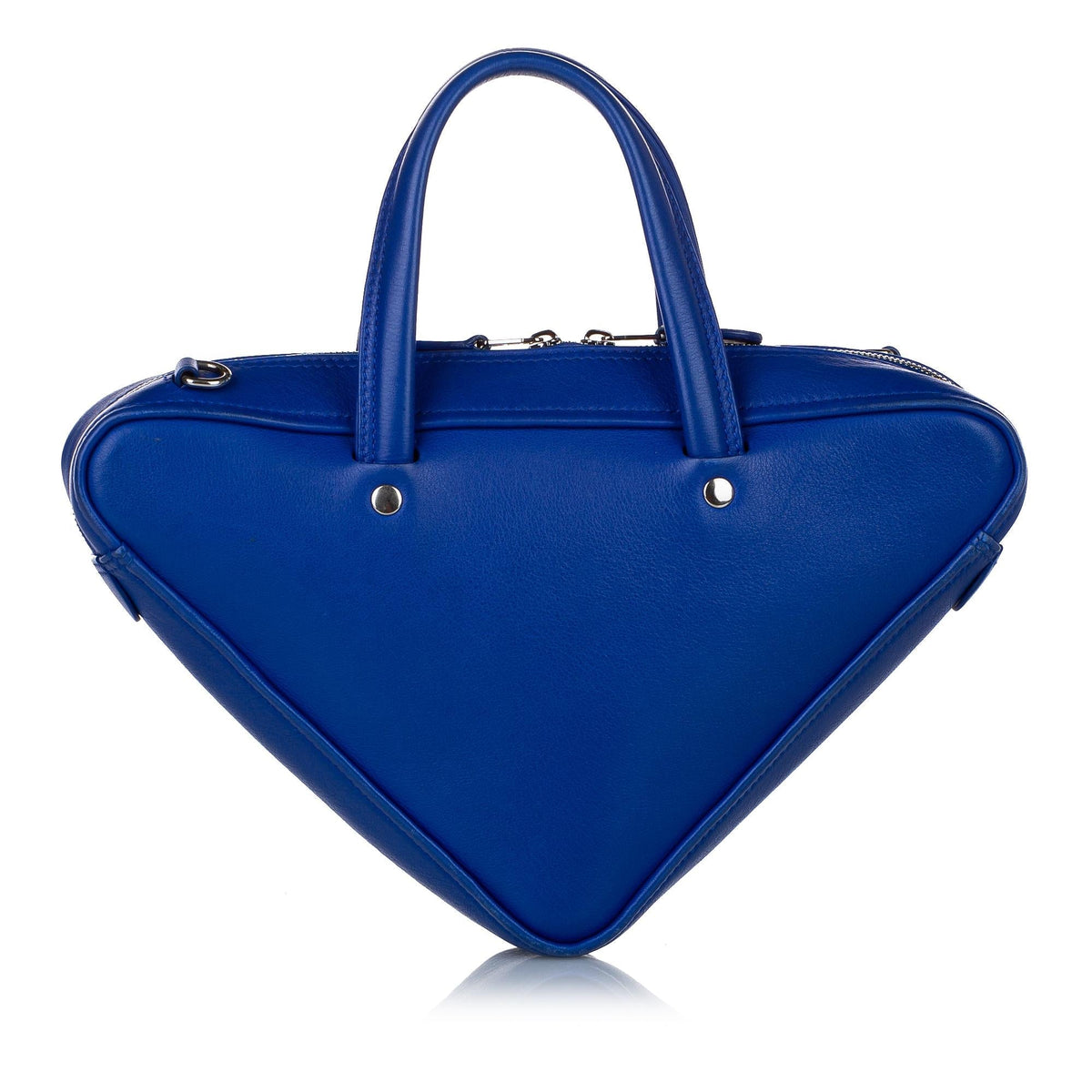 Balenciaga S Triangle Leather Duffle Bag | Authentic Pre-Owned angle view