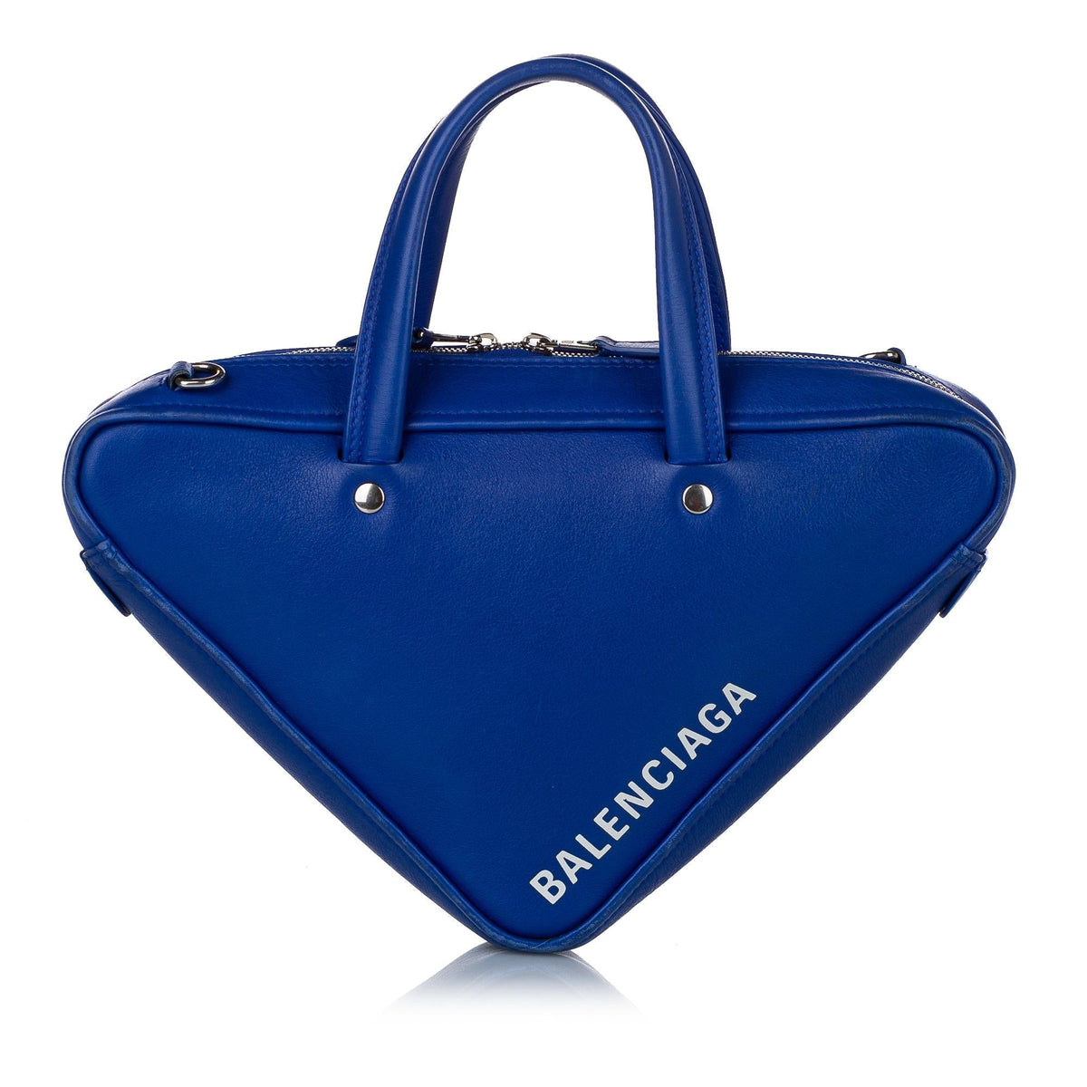 Balenciaga S Triangle Leather Duffle Bag | Authentic Pre-Owned