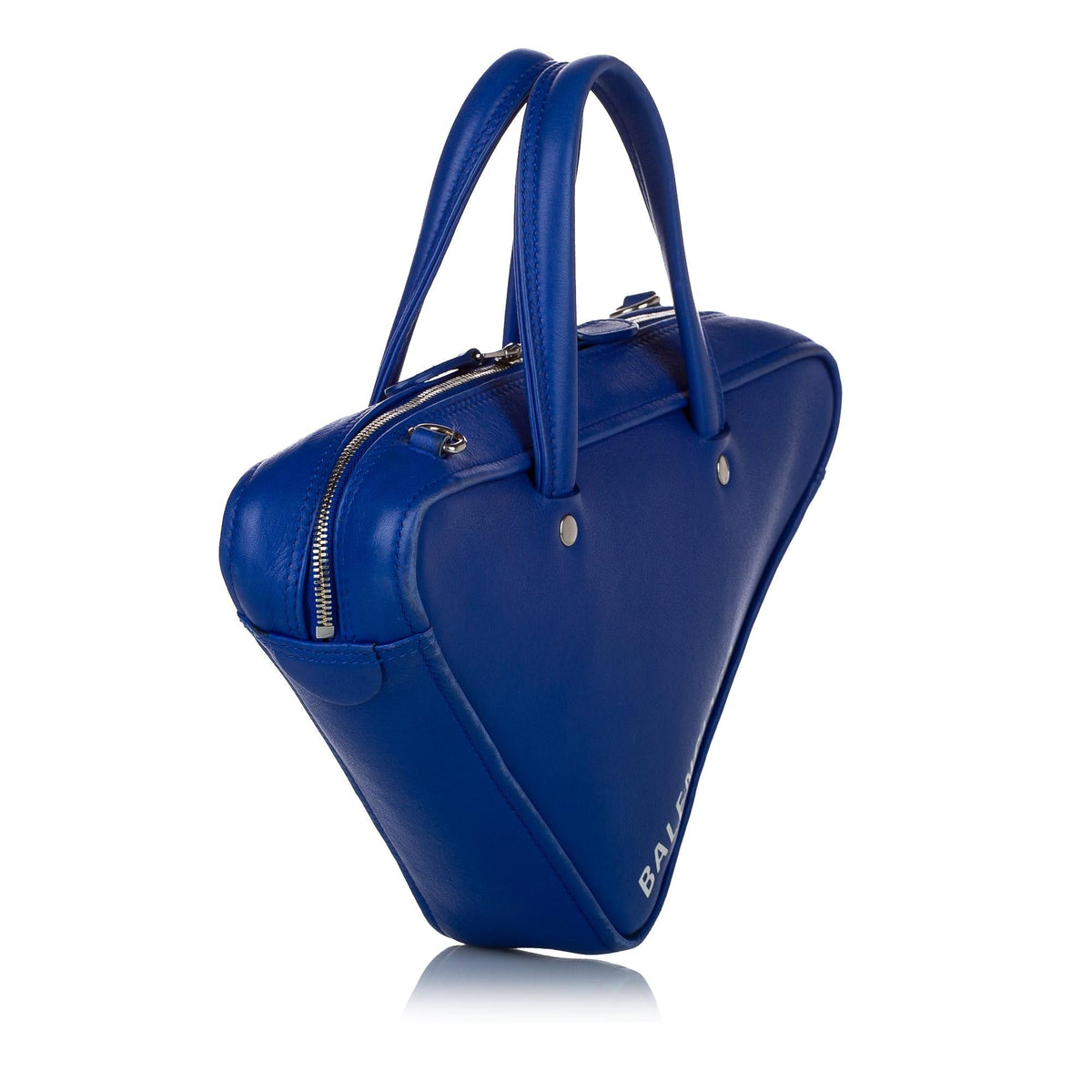 Balenciaga S Triangle Leather Duffle Bag | Authentic Pre-Owned side view