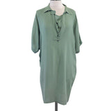 Balenciaga women's dress Green luxury designer leather