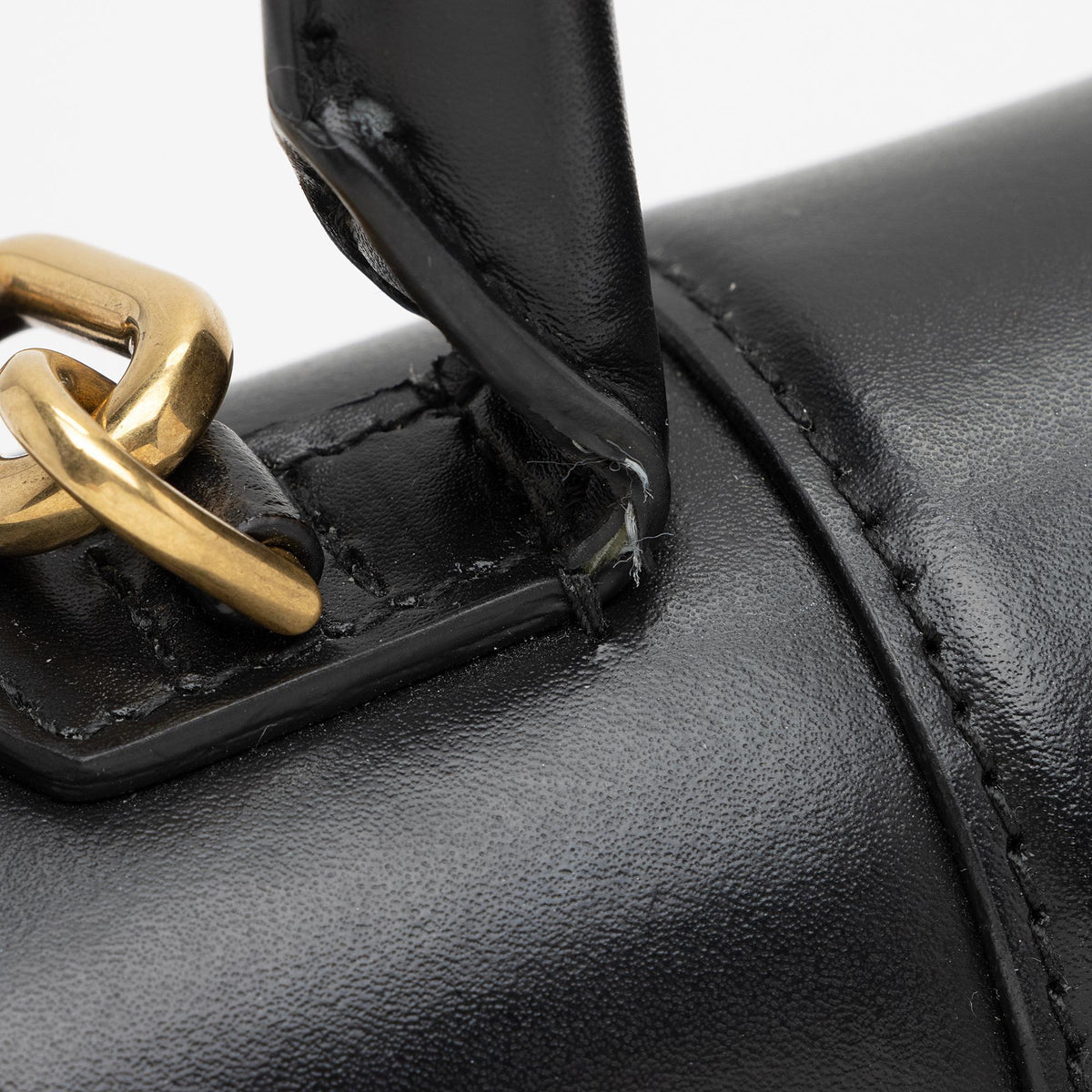 Balenciaga Shiny Calfskin Hourglass Medium Satchel | Authentic Pre-Owned detail view
