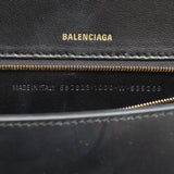 Balenciaga Shiny Calfskin Hourglass Medium Satchel | Authentic Pre-Owned close-up view