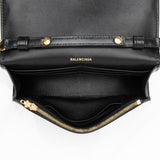 Balenciaga Shiny Calfskin Hourglass Wallet on Chain Bag 23824 detail view