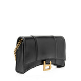 Balenciaga Shiny Calfskin Hourglass Wallet on Chain Bag 23824 side view