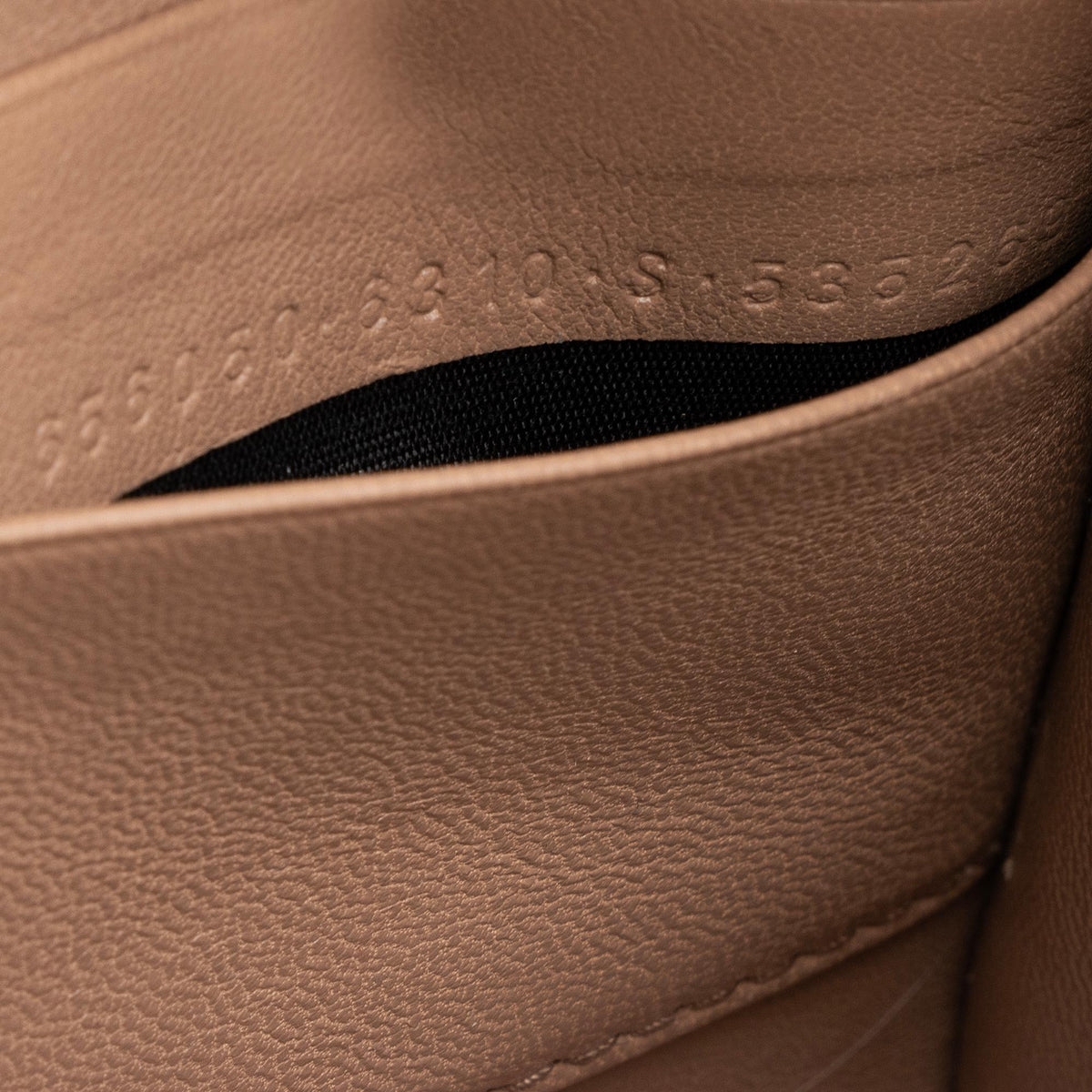 Balenciaga Shiny Croc Embossed Calfskin Hourglass Chain Bag interior view