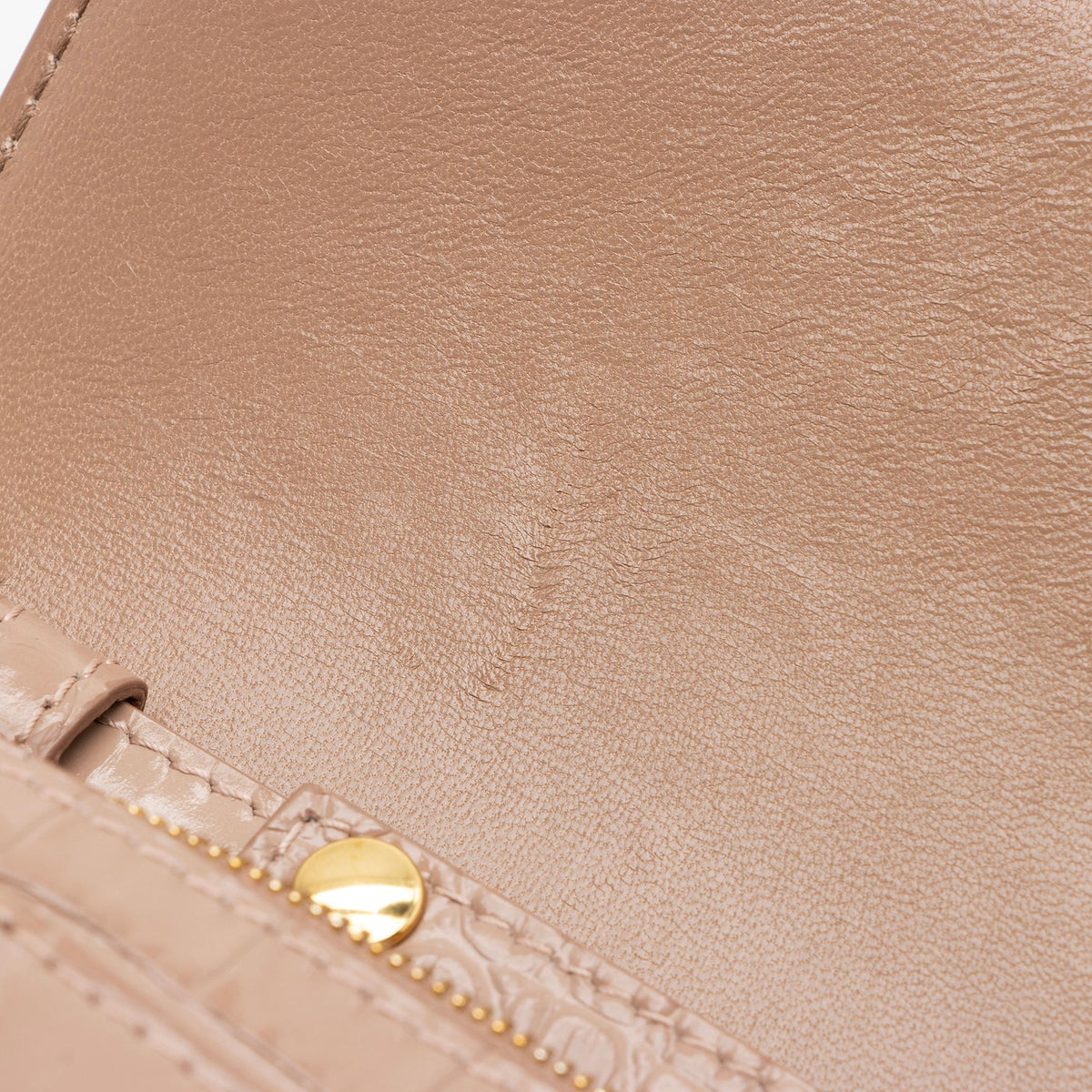 Balenciaga Shiny Croc Embossed Calfskin Hourglass Chain Bag angle view