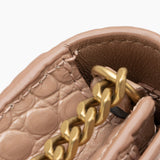 Balenciaga Shiny Croc Embossed Calfskin Hourglass Chain Bag close-up view