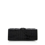 Balenciaga Shiny Croc Embossed Calfskin Hourglass XS Satchel 20783 back view