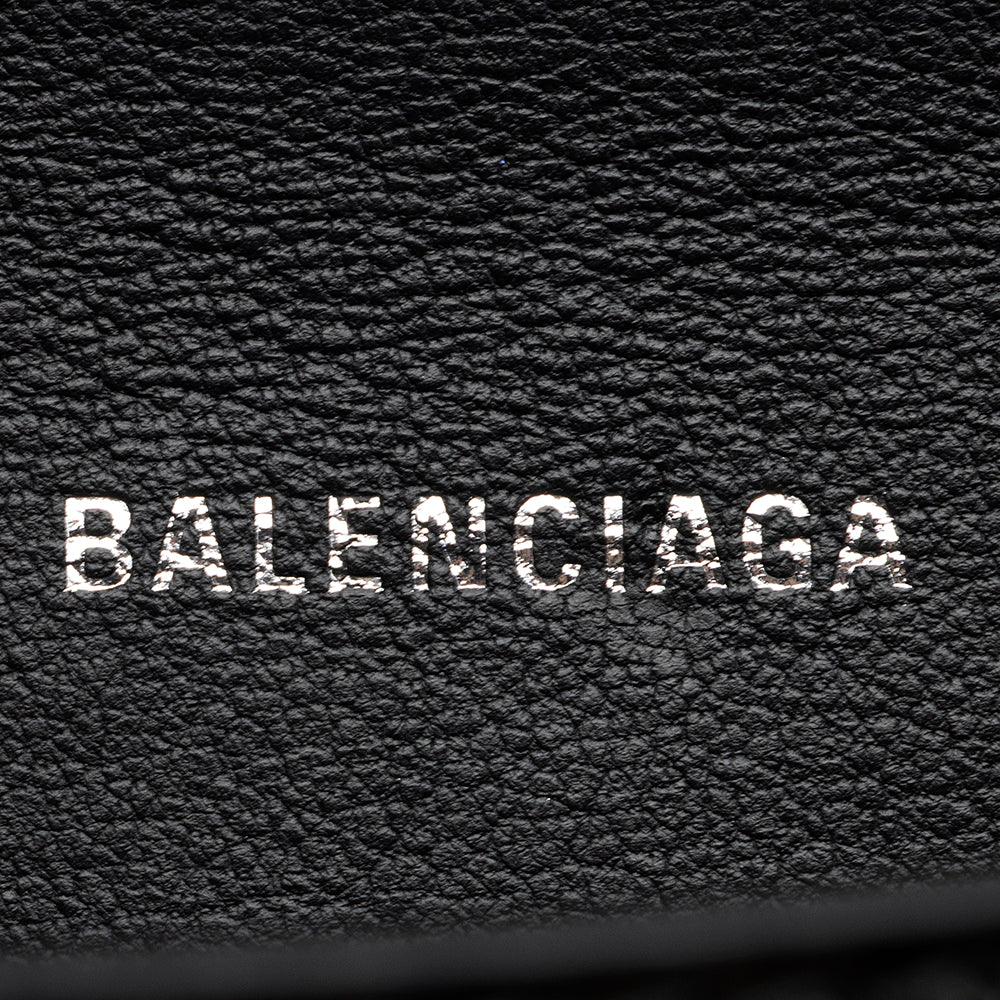 Balenciaga Shiny Croc Embossed Calfskin Hourglass XS Satchel 20783 close-up view