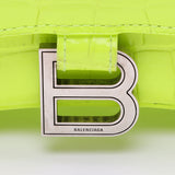 Balenciaga Shiny Croc Embossed Calfskin Hourglass XS Satchel vSVXrb close-up view