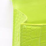 Balenciaga Shiny Croc Embossed Calfskin Hourglass XS Satchel vSVXrb back view