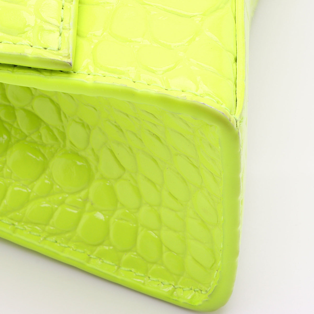 Balenciaga Shiny Croc Embossed Calfskin Hourglass XS Satchel vSVXrb hardware detail