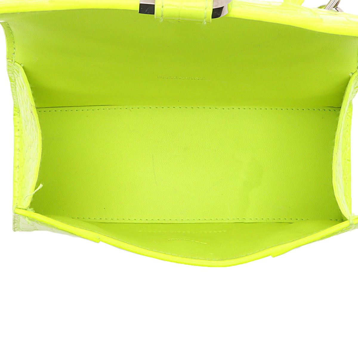 Balenciaga Shiny Croc Embossed Calfskin Hourglass XS Satchel vSVXrb detail view