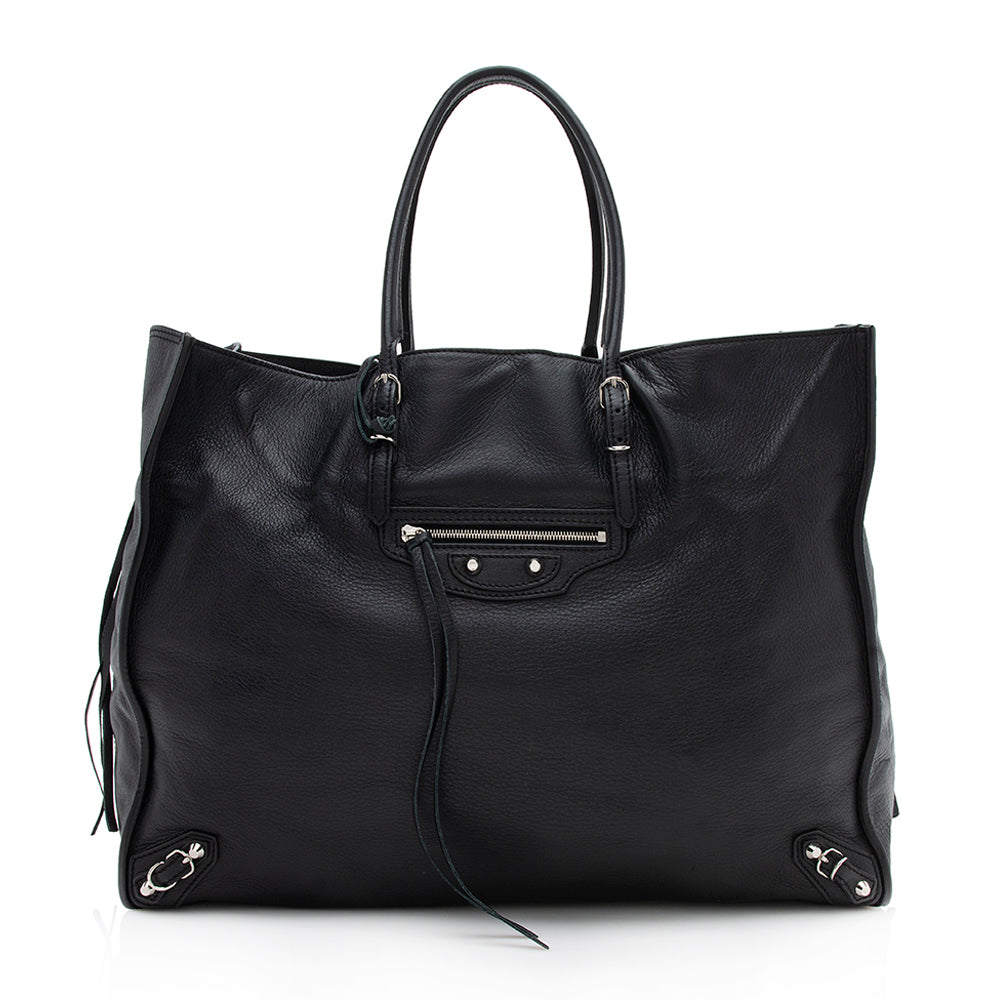 Balenciaga Veau Leather Papier A4 Zip Around Tote | Authentic Pre-Owned