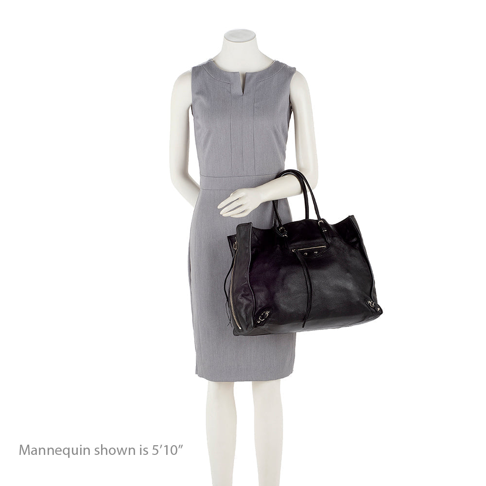 Balenciaga Veau Leather Papier A4 Zip Around Tote | Authentic Pre-Owned interior view