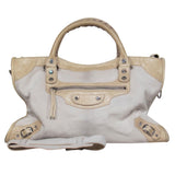 Balenciaga women's satchel White luxury designer calf