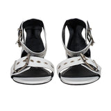 Side view of Balenciaga sandal White premium designer bag