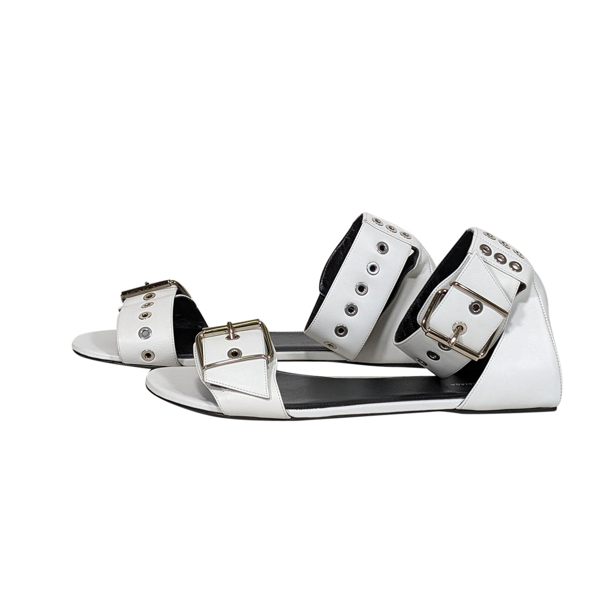 Balenciaga authentic luxury sandal White leather craftsmanship