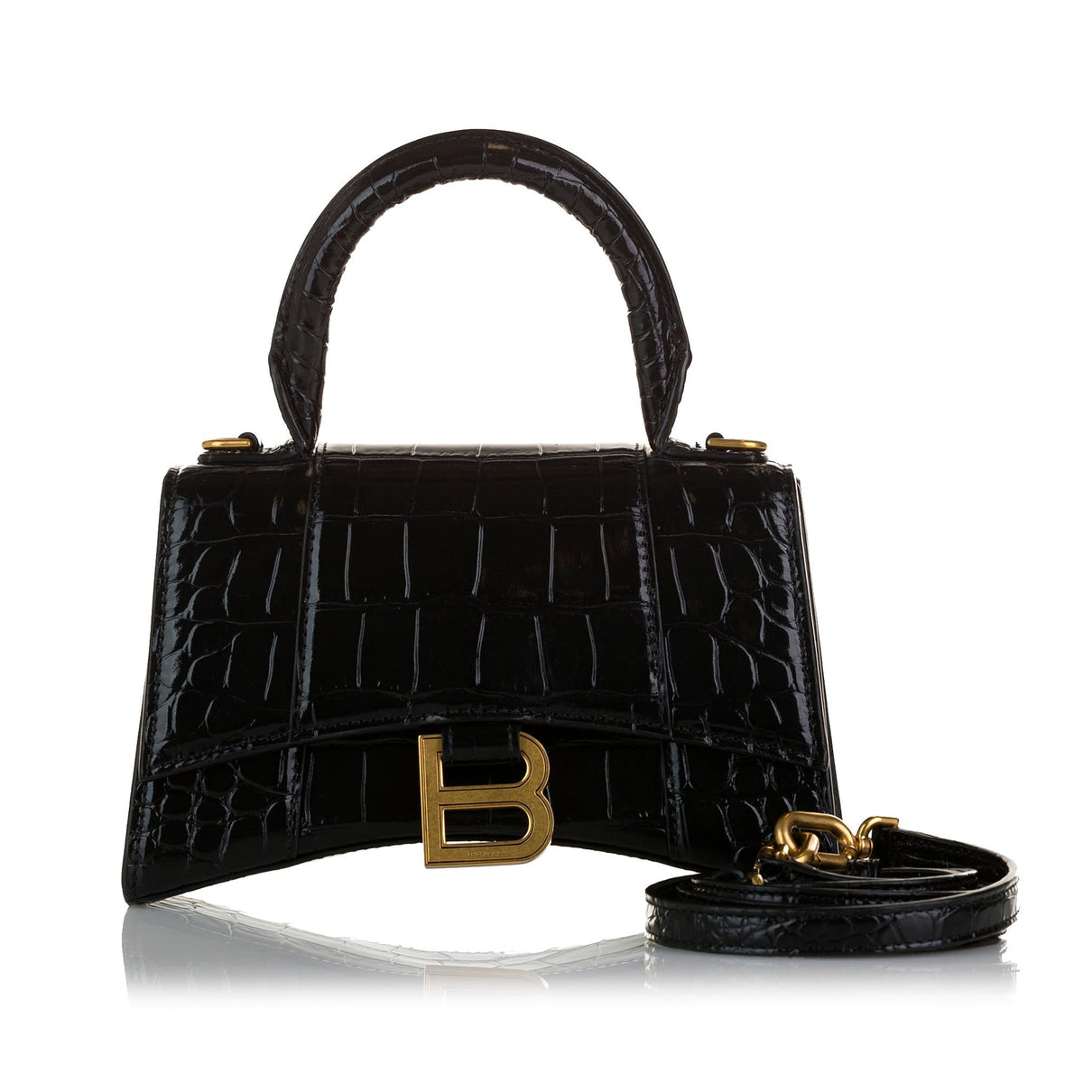 Balenciaga XS Embossed Hourglass | Authentic Pre-Owned interior view
