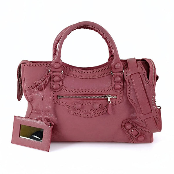 Balenciaga City shoulder bag in pink leather — Designer Shoulder Bag
