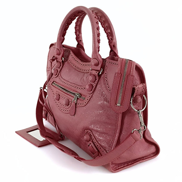 Balenciaga City shoulder bag in pink leather — Designer Shoulder Bag