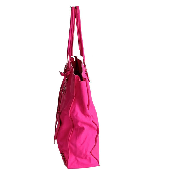 Balenciaga Papier vertical shoulder bag in fuchsia leather — Designer Shoulder Bag