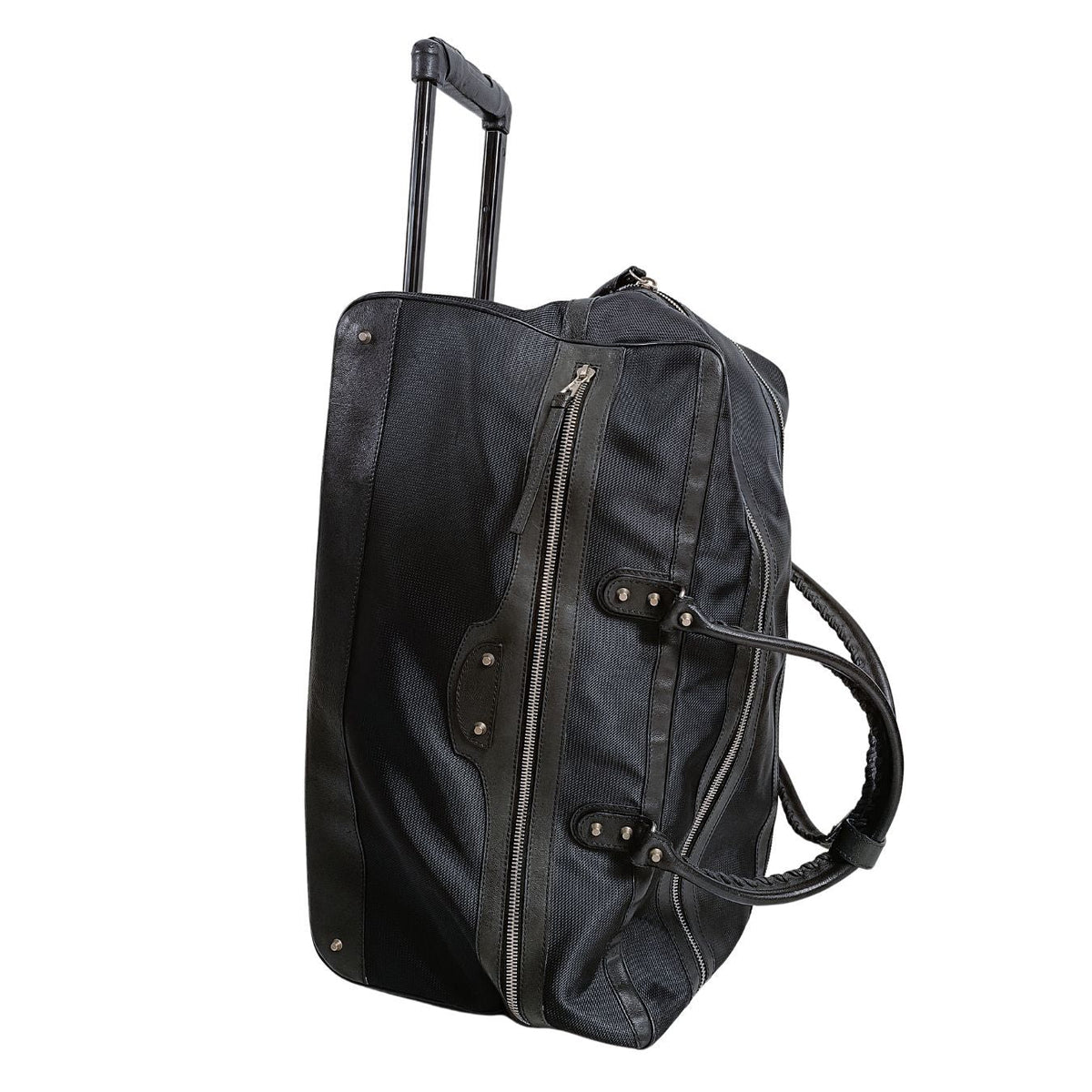 Balenciaga Trolley suitcase in black canvas and leather | Designer Luxury Handbag