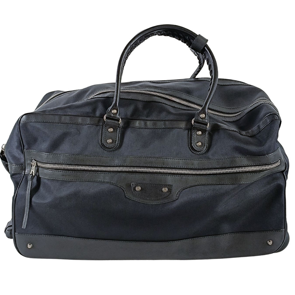 Balenciaga Trolley suitcase in black canvas and leather | Designer Luxury Handbag
