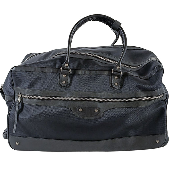 Balenciaga Trolley suitcase in black canvas and leather | Designer Luxury Handbag