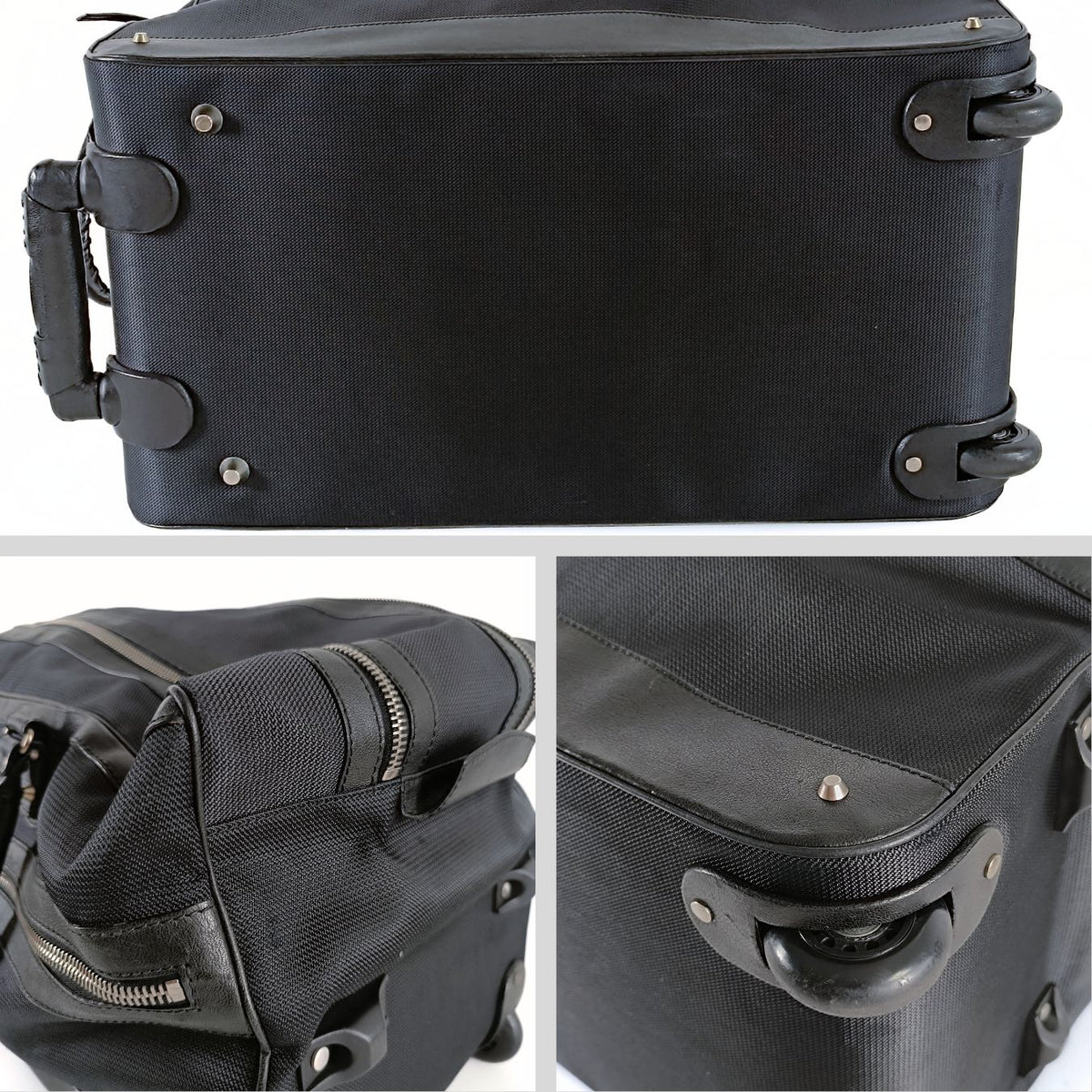 Balenciaga Trolley suitcase in black canvas and leather | Designer Luxury Handbag