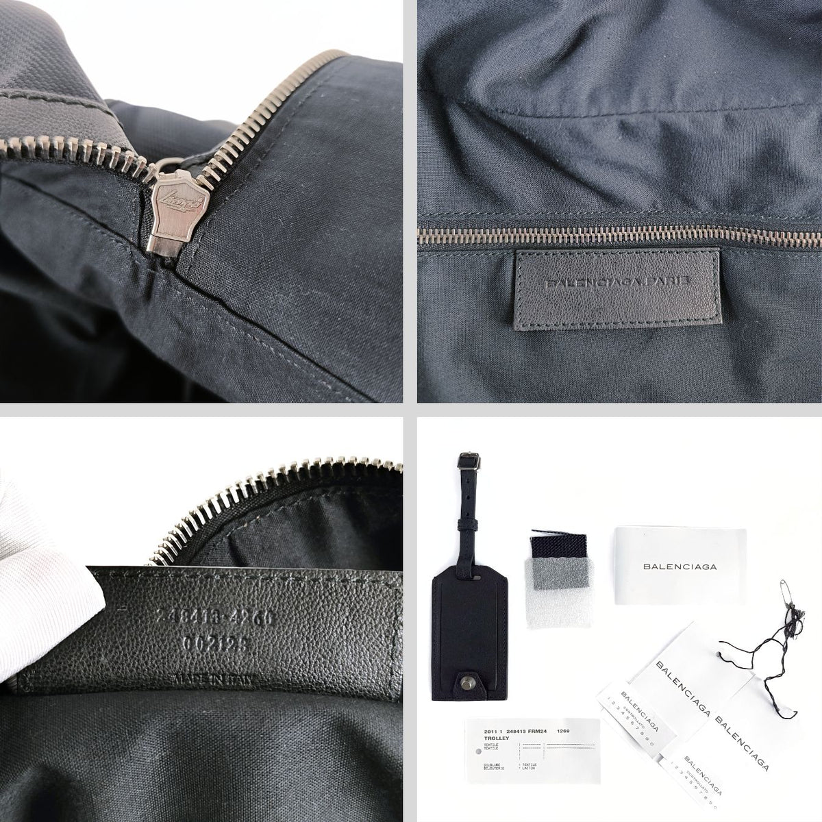 Balenciaga Trolley suitcase in black canvas and leather | Designer Luxury Handbag