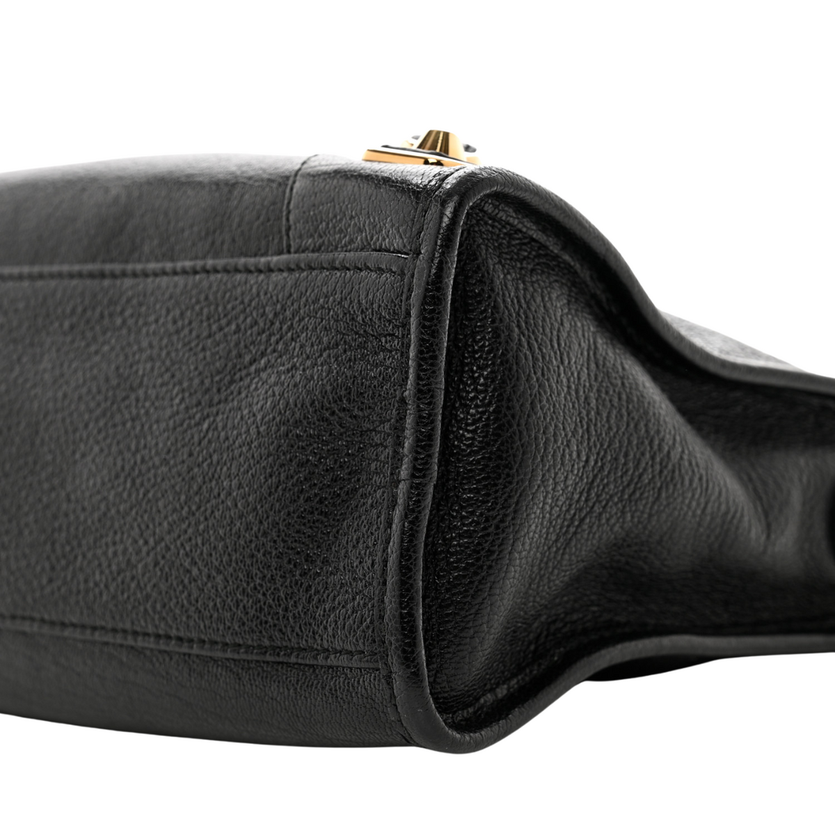 Balenciaga Black Leather Metallic Edge City Tote | Designer Leather Handbag